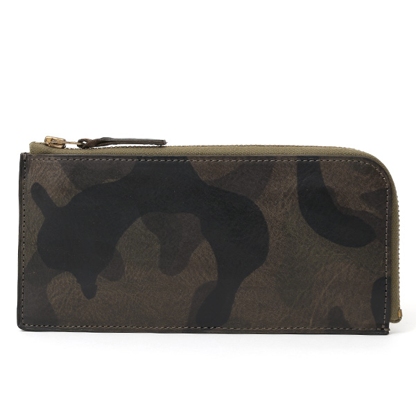 トワクレ(Trois Clefs) Lファスナーロングウォレット 迷彩グリーン