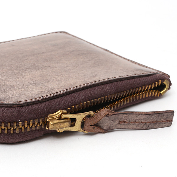  財布 ミニ 本革 レザー ブラウン 茶 茶色 サイフ 薄マチ メンズ 小銭入れ 二つ折り財布 コインケース トワクレ(Trois Clefs)