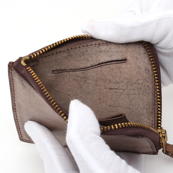  財布 ミニ 本革 レザー ブラウン 茶 茶色 サイフ 薄マチ メンズ 小銭入れ 二つ折り財布 コインケース トワクレ(Trois Clefs)