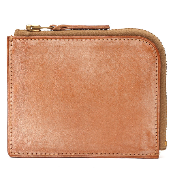 【約10営業日内に発送】トワクレ(Trois Clefs) Lファスナーショートウォレット ナチュラル