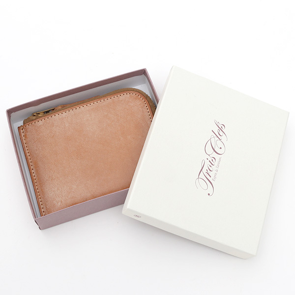  財布 ミニ 本革 レザー ブラウン 茶 茶色 サイフ 薄マチ メンズ 小銭入れ 二つ折り財布 コインケース トワクレ(Trois Clefs)