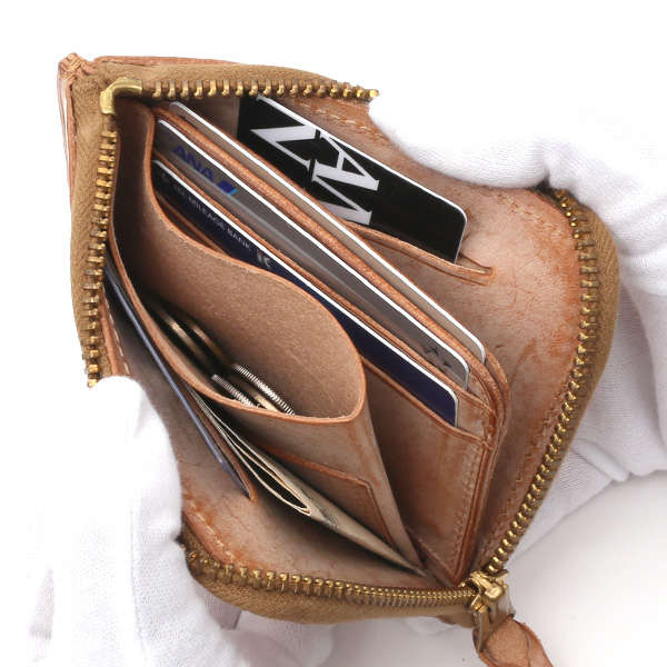  財布 ミニ 本革 レザー ブラウン 茶 茶色 サイフ 薄マチ メンズ 小銭入れ 二つ折り財布 コインケース トワクレ(Trois Clefs)