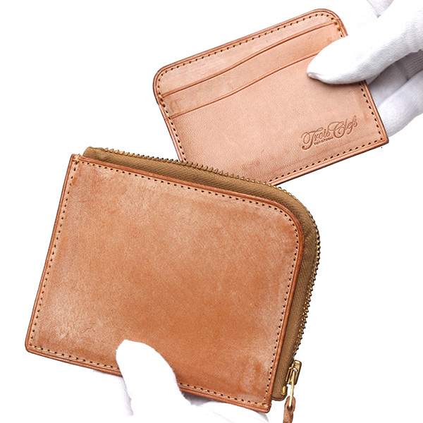  財布 ミニ 本革 レザー ブラウン 茶 茶色 サイフ 薄マチ メンズ 小銭入れ 二つ折り財布 コインケース トワクレ(Trois Clefs)