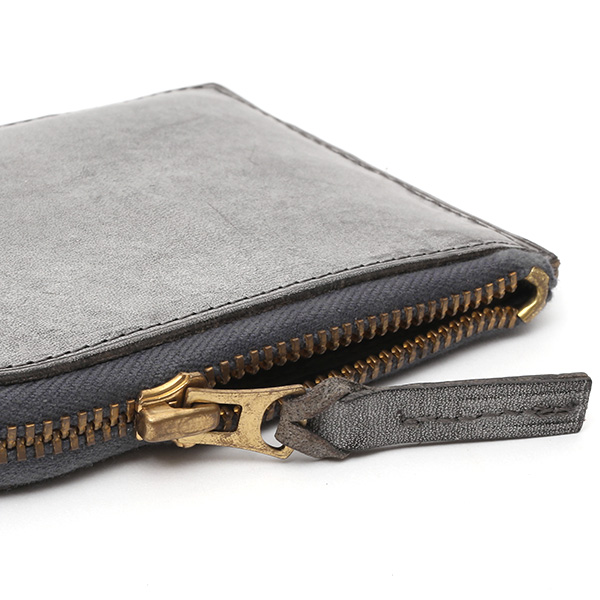  財布 ミニ 本革 レザー ダークグレー グレー グレイ 灰色 サイフ 薄マチ メンズ 小銭入れ 二つ折り財布 コインケース トワクレ(Trois Clefs)