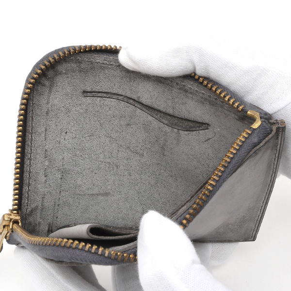  財布 ミニ 本革 レザー ダークグレー グレー グレイ 灰色 サイフ 薄マチ メンズ 小銭入れ 二つ折り財布 コインケース トワクレ(Trois Clefs)