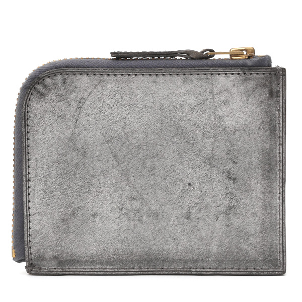  財布 ミニ 本革 レザー ダークグレー グレー グレイ 灰色 サイフ 薄マチ メンズ 小銭入れ 二つ折り財布 コインケース トワクレ(Trois Clefs)