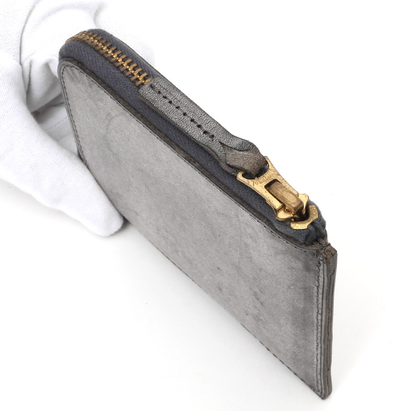  財布 ミニ 本革 レザー ダークグレー グレー グレイ 灰色 サイフ 薄マチ メンズ 小銭入れ 二つ折り財布 コインケース トワクレ(Trois Clefs)