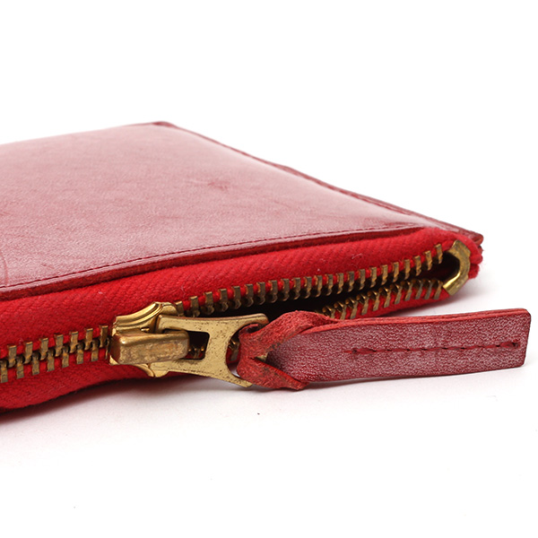  財布 ミニ 本革 レザー レッド ワイン 赤色 サイフ 薄マチ メンズ 小銭入れ 二つ折り財布 コインケース トワクレ(Trois Clefs)