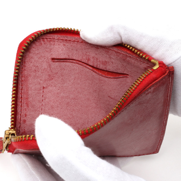  財布 ミニ 本革 レザー レッド ワイン 赤色 サイフ 薄マチ メンズ 小銭入れ 二つ折り財布 コインケース トワクレ(Trois Clefs)