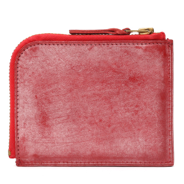  財布 ミニ 本革 レザー レッド ワイン 赤色 サイフ 薄マチ メンズ 小銭入れ 二つ折り財布 コインケース トワクレ(Trois Clefs)