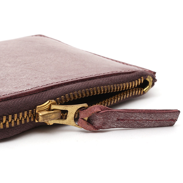  財布 ミニ 本革 レザー レッド ワイン 赤色 サイフ 薄マチ メンズ 小銭入れ 二つ折り財布 コインケース トワクレ(Trois Clefs)