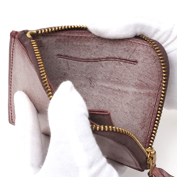  財布 ミニ 本革 レザー レッド ワイン 赤色 サイフ 薄マチ メンズ 小銭入れ 二つ折り財布 コインケース トワクレ(Trois Clefs)