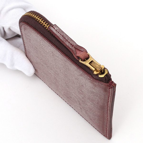  財布 ミニ 本革 レザー レッド ワイン 赤色 サイフ 薄マチ メンズ 小銭入れ 二つ折り財布 コインケース トワクレ(Trois Clefs)