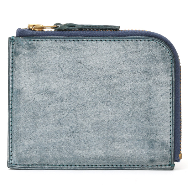 【約10営業日内に発送】トワクレ(Trois Clefs) Lファスナーショートウォレット インディゴ