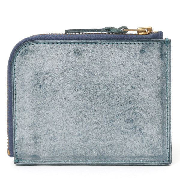  財布 ミニ 本革 レザー ブルー ネイビー 青色 サイフ 薄マチ メンズ 小銭入れ 二つ折り財布 コインケース トワクレ(Trois Clefs)