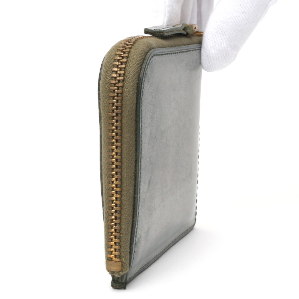  財布 ミニ 本革 レザー グリーン 緑色 サイフ 薄マチ メンズ 小銭入れ 二つ折り財布 コインケース トワクレ(Trois Clefs)