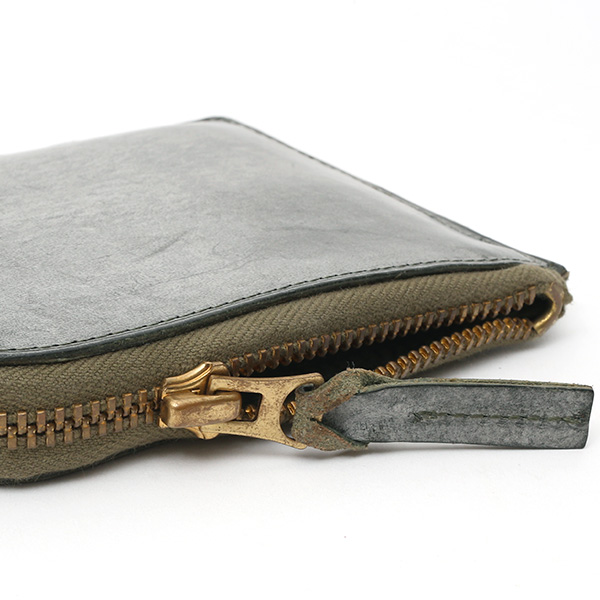  財布 ミニ 本革 レザー グリーン 緑色 サイフ 薄マチ メンズ 小銭入れ 二つ折り財布 コインケース トワクレ(Trois Clefs)