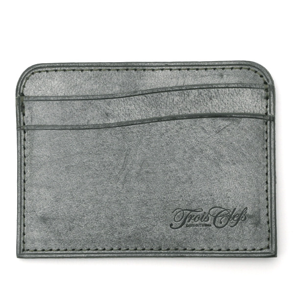  財布 ミニ 本革 レザー グリーン 緑色 サイフ 薄マチ メンズ 小銭入れ 二つ折り財布 コインケース トワクレ(Trois Clefs)