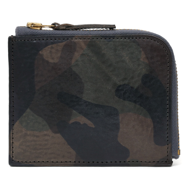 【約10営業日内に発送】トワクレ(Trois Clefs) Lファスナーショートウォレット 迷彩グレー