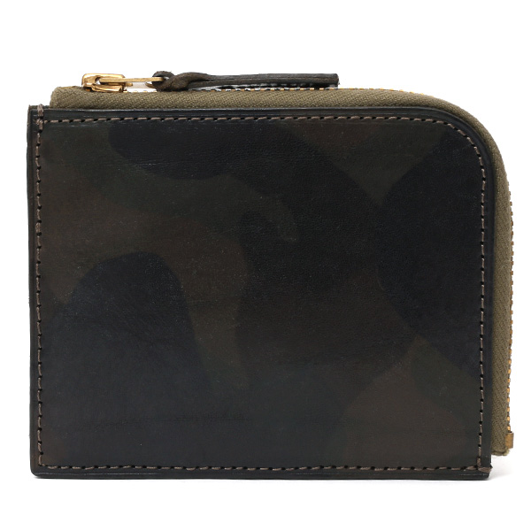 【約10営業日内に発送】トワクレ(Trois Clefs) Lファスナーショートウォレット 迷彩グリーン