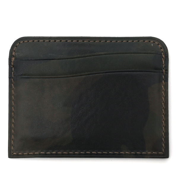  財布 ミニ 本革 レザー 迷彩柄 カモフラージュ グリーン 緑色 サイフ 薄マチ メンズ 小銭入れ 二つ折り財布 コインケース トワクレ(Trois Clefs)