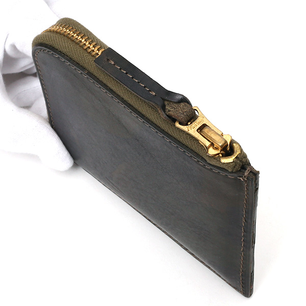  財布 ミニ 本革 レザー 迷彩柄 カモフラージュ グリーン 緑色 サイフ 薄マチ メンズ 小銭入れ 二つ折り財布 コインケース トワクレ(Trois Clefs)