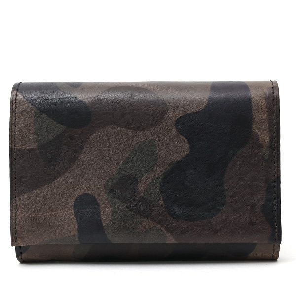 トワクレ(Trois Clefs) ミドルウォレット 迷彩グレー