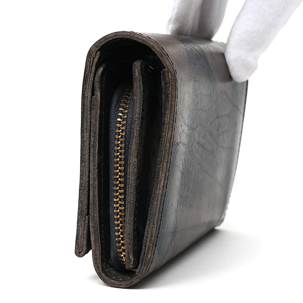  財布 迷彩柄 本革 レザー 迷彩柄 カモフラージュ グリーン 緑色 長財布 ミリタリー アメカジ サイフ カモフラージュ トワクレ(Trois Clefs)