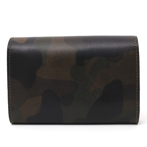  財布 迷彩柄 本革 レザー 迷彩柄 カモフラージュ グリーン 緑色 長財布 ミリタリー アメカジ サイフ カモフラージュ トワクレ(Trois Clefs)