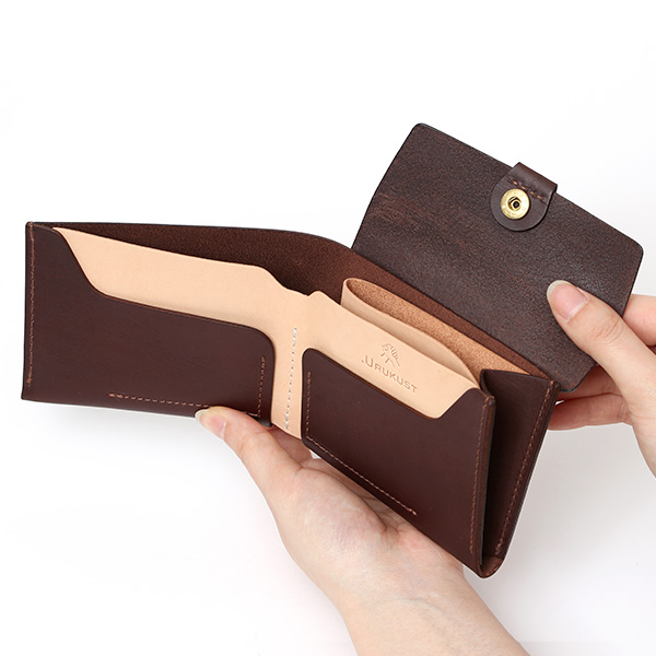  URUKUST(ウルクスト) BIFOLD WALLET ダークブラウン ブラウン 茶 茶色 