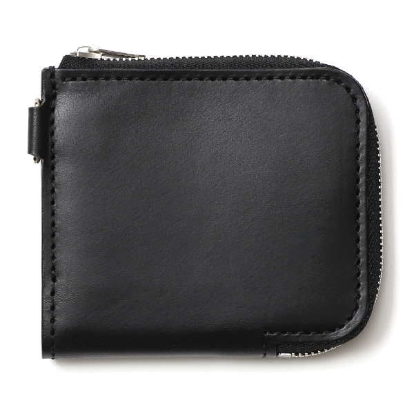  THE WONDER LUST(ワンダーラスト) 日本製 本革 ミニ財布 メンズ ブラック 黒 黒色 Dカン付き チェーン ネックストラップ 取り付け可能 コンパクト 小銭入れ あり プレゼント ブッテーロ レザー ウォレット 国産 ブランド 二つ折り L字ファスナー