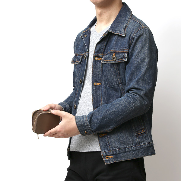  THE WONDER LUST(ワンダーラスト) 日本製 本革 ミニ財布 メンズ ベージュ 肌色 Dカン付き チェーン ネックストラップ 取り付け可能 コンパクト 小銭入れ あり プレゼント ブッテーロ レザー ウォレット 国産 ブランド 二つ折り L字ファスナー