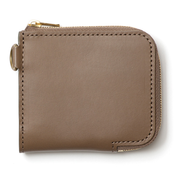  THE WONDER LUST(ワンダーラスト) 日本製 本革 ミニ財布 メンズ ベージュ 肌色 Dカン付き チェーン ネックストラップ 取り付け可能 コンパクト 小銭入れ あり プレゼント ブッテーロ レザー ウォレット 国産 ブランド 二つ折り L字ファスナー