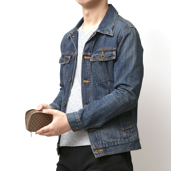  THE WONDER LUST(ワンダーラスト) 日本製 本革 スタッズ ミニ財布 メンズ ベージュ 肌色 Dカン付き チェーン ネックストラップ 可能 コンパクト 小銭入れ あり プレゼント ブッテーロ スタンダードリベット レザー ウォレット ブランド