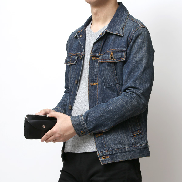  THE WONDER LUST(ワンダーラスト) 日本製 本革 ミニ財布 メンズ ブラック 黒 黒色 丸カン付き チェーン ネックストラップ 取り付け可能 コンパクト 小銭入れ あり プレゼント ブッテーロ レザー ウォレット 国産 ブランド