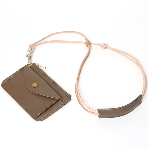  THE WONDER LUST(ワンダーラスト) 日本製 本革 ミニ財布 メンズ ベージュ 肌色 丸カン付き チェーン ネックストラップ 取り付け可能 コンパクト 小銭入れ あり プレゼント ブッテーロ レザー ウォレット 国産 ブランド