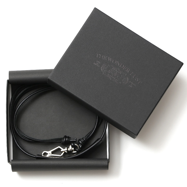  THE WONDER LUST(ワンダーラスト) 日本製 本革 ネックストラップ メンズ レディース ユニセックス ブラック 黒 黒色 ネックウォレット 国産 ブランド おしゃれ 高級 首 下げる 紐 レザー 革 皮 長さ調節