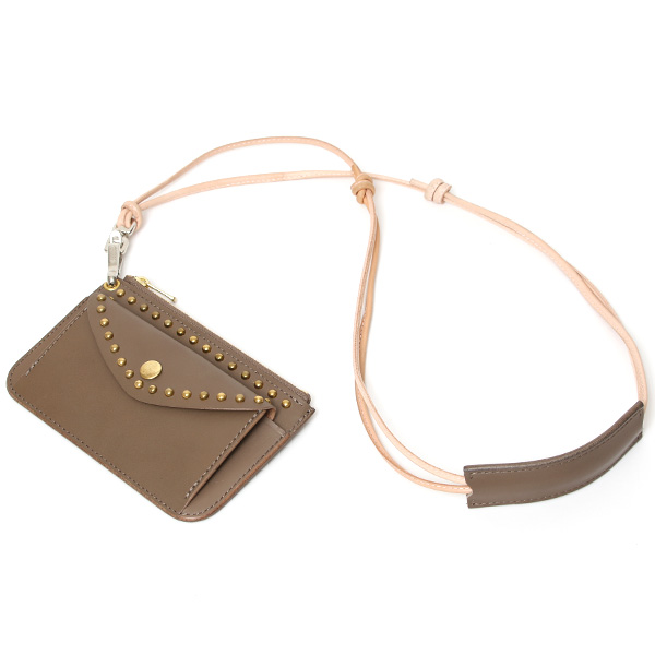  THE WONDER LUST(ワンダーラスト) 日本製 本革 ネックストラップ メンズ レディース ユニセックス ベージュ 肌色 ネックウォレット 国産 ブランド おしゃれ 高級 首 下げる 紐 レザー 革 皮 長さ調節