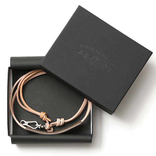  THE WONDER LUST(ワンダーラスト) 日本製 本革 ネックストラップ メンズ レディース ユニセックス ベージュ 肌色 ネックウォレット 国産 ブランド おしゃれ 高級 首 下げる 紐 レザー 革 皮 長さ調節