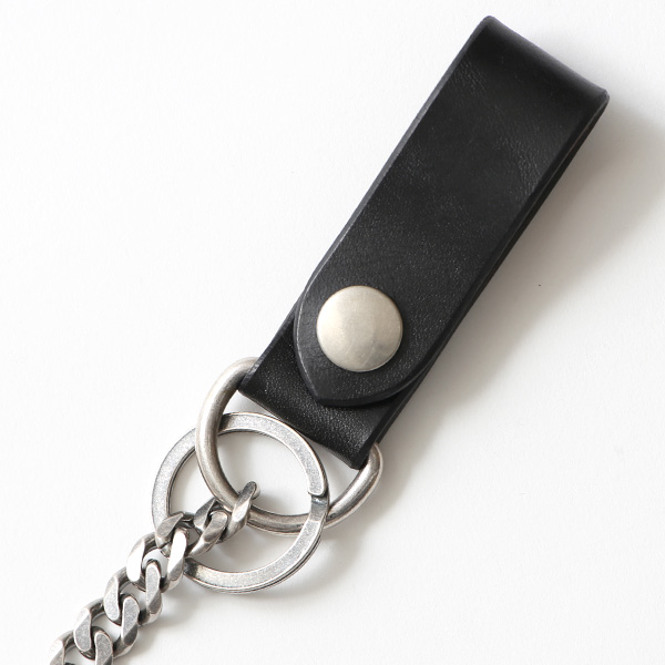  THE WONDER LUST(ワンダーラスト) 日本製 真鍮 シルバーメッキ ウォレットチェーン 本革 シルバー 銀色 ベイカー社 革 ブライドルレザー チェーン 鎖 紐 財布 デニム ジーパン パンツ