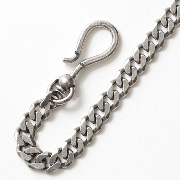  THE WONDER LUST(ワンダーラスト) 日本製 真鍮 シルバーメッキ ウォレットチェーン 本革 シルバー 銀色 ベイカー社 革 ブライドルレザー チェーン 鎖 紐 財布 デニム ジーパン パンツ