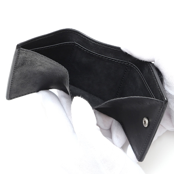  三つ折り財布 メンズ 本革 レディース ミニ財布 ウォレット レザー 財布 日本製 ブランド コンパクト 皮 ブラック 黒 黒色 イタリアンレザー マルゴーレザー 小銭入れあり カード収納 THE WONDER LUST(ワンダーラスト)