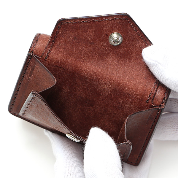  三つ折り財布 メンズ 本革 レディース ミニ財布 ウォレット レザー 財布 日本製 ブランド コンパクト 皮 ダークブラウン ブラウン 茶 茶色 イタリアンレザー マルゴーレザー 小銭入れあり カード収納 THE WONDER LUST(ワンダーラスト)