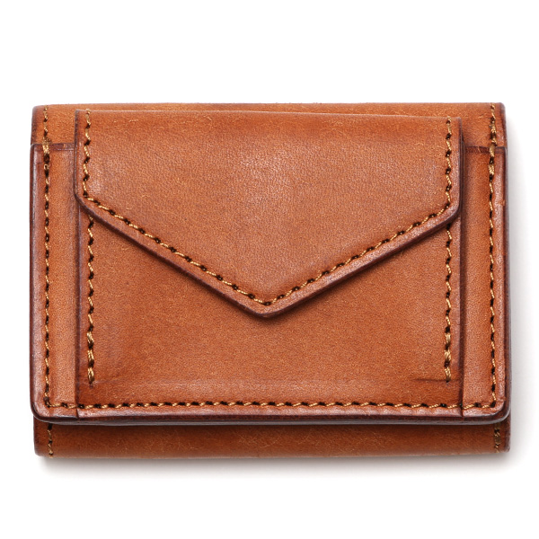 THE WONDER LUST(ワンダーラスト) TRIFOLD WALLET キャメル