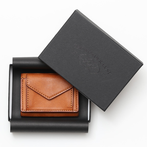  三つ折り財布 メンズ 本革 レディース ミニ財布 ウォレット レザー 財布 日本製 ブランド コンパクト 皮 キャメル ブラウン 茶 茶色 イタリアンレザー マルゴーレザー 小銭入れあり カード収納 THE WONDER LUST(ワンダーラスト)