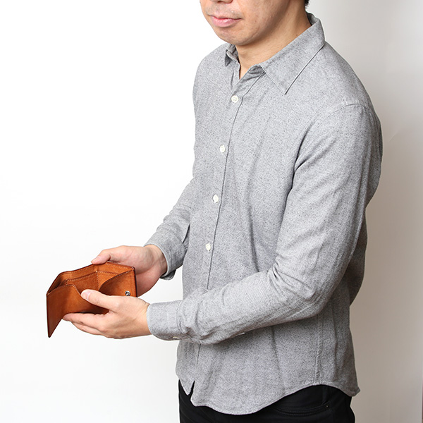  三つ折り財布 メンズ 本革 レディース ミニ財布 ウォレット レザー 財布 日本製 ブランド コンパクト 皮 キャメル ブラウン 茶 茶色 イタリアンレザー マルゴーレザー 小銭入れあり カード収納 THE WONDER LUST(ワンダーラスト)