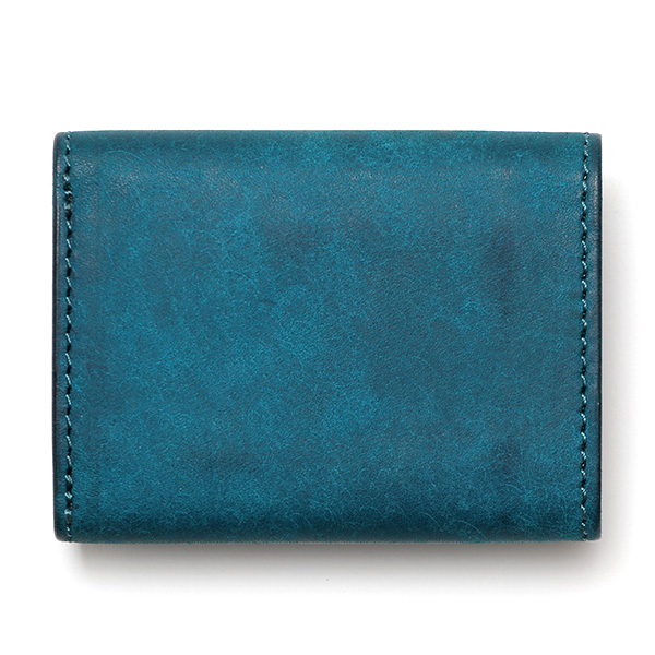 三つ折り財布 メンズ 本革 レディース ミニ財布 ウォレット レザー 財布 日本製 ブランド コンパクト 皮 ターコイズ ブルー ネイビー 青色 イタリアンレザー マルゴーレザー 小銭入れあり カード収納 THE WONDER LUST(ワンダーラスト)