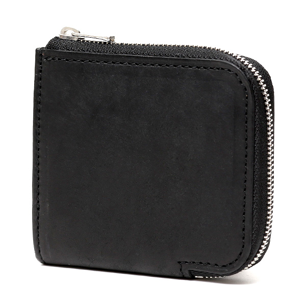  二つ折り財布 メンズ 本革 ブランド ファスナー ミニ財布 マルゴーレザー イタリアンレザー ウォレット ブラック 黒 黒色 コンパクト L-ZIP 小銭入れ カード収納 プレゼント ギフト 日本製 THE WONDER LUST(ワンダーラスト)