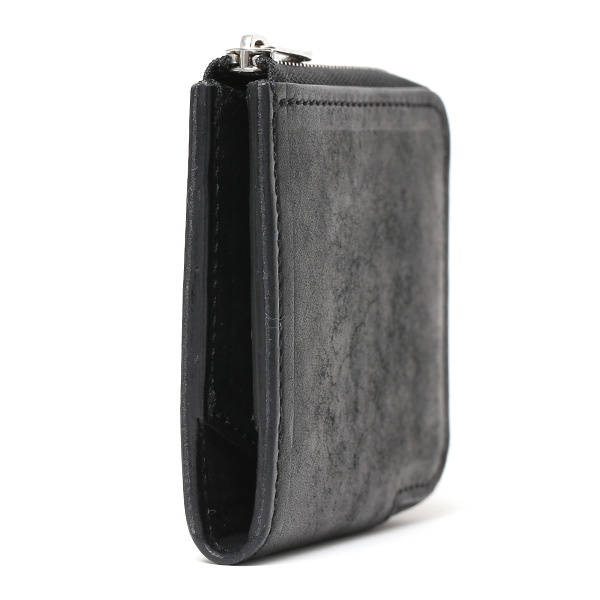  二つ折り財布 メンズ 本革 ブランド ファスナー ミニ財布 マルゴーレザー イタリアンレザー ウォレット ブラック 黒 黒色 コンパクト L-ZIP 小銭入れ カード収納 プレゼント ギフト 日本製 THE WONDER LUST(ワンダーラスト)