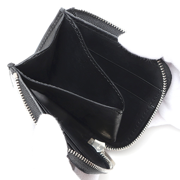  二つ折り財布 メンズ 本革 ブランド ファスナー ミニ財布 マルゴーレザー イタリアンレザー ウォレット ブラック 黒 黒色 コンパクト L-ZIP 小銭入れ カード収納 プレゼント ギフト 日本製 THE WONDER LUST(ワンダーラスト)